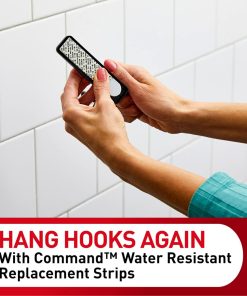 Alternative view of Command Bath Replacement Strips. 2-Medium and 4-Large Water-Resistant Adhesive Strips. Re-Hang Bath Hooks or Caddies
